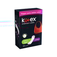 KOTEX EVERYDAY LINERS LONG UNSCENTED 60 PADS