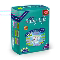 BABY LIFE DIAPER GIANT NO-4 LAR 74 diapers
