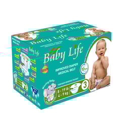 Baby life diaper box no-3 medium 96 diapers