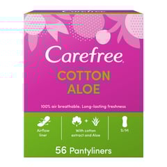 CAREFREE Panty Liners Cotton Aloe Pack of 56