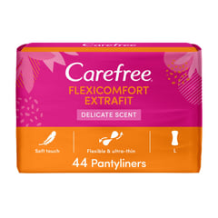 CAREFREE Panty Liners FlexiComfort ExtraFit Delicate Scent 44pcs