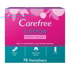 CAREFREE Panty Liners Cotton Fresh Scent Pack of 76