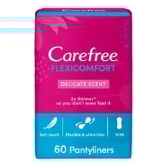 CAREFREE Panty Liners FlexiComfort Delicate Scent Pack of 60