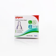 PIGEON S-TYPE NIPPLE SUPER-STRETCHABLE 3 PIECES LARGE BOX