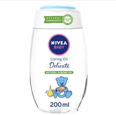 NIVEA Baby Delicate Caring Oil, Natural Almond Oil, 200ml
