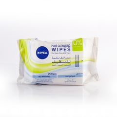 NIVEA VISAGE WIPES PURE F/FREE 25 PIECES