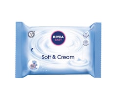 NIVEA Baby Soft & Cream Wipes, Caring Cream Protection, No Alcohol, 63 Wipes