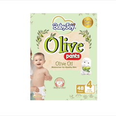 Babyjoy, Baby Pants With Olive Oil Size 4 Large 48Pcs