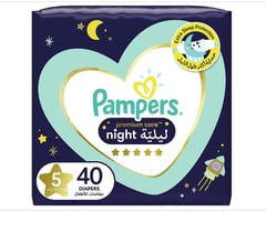 Pampers Premium Care Night, Size 5, 12-17 kg, 40 Diapers 