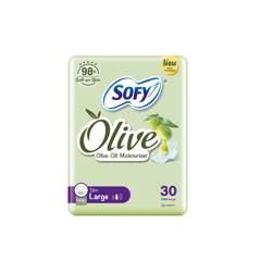SOFY Olive Slim Large  Sanitary Pads With Wings 30 Pads