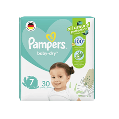 PAMPERS SIZE (7) +15 KG 30 DIAPERS