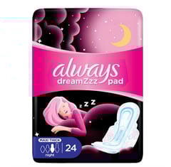 ALWAYS COTTON SOFT SENSITIVE NIGHT WITH WINGS 24 PADS