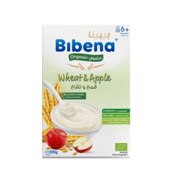 Bibena Cereal Organic Wheat & Apple 6+ 200 gram