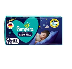Pampers Baby-Dry Night, Size 5, 12-17 kg, 58 Diapers