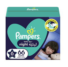 Pampers Baby-Dry Night Size 6 - 14+ Kg 66 Diapers