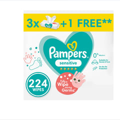 Pampers Sensitive Protect Baby Wipes 224 Wipe