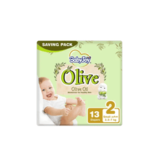 Baby Joy Olive Oil Size 2 Small 3.5 to 7 kg Saving Pack 13 Diapers