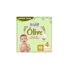 Baby Joy Olive Oil Size 4 Large 10 to 18 kg Saving Pack 10 Diapers