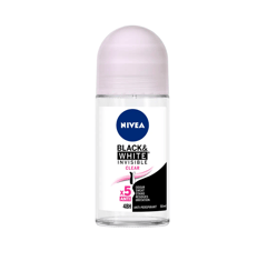 Nivea BLACK & WHITE INVISIBLE CLEAR ANTI-PERSPIRANT ROLL-ON 50ml