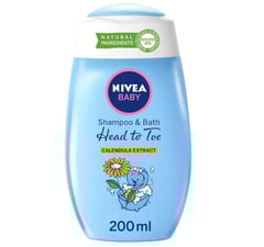 NIVEA Baby Head To Toe Shampoo & Bath, Calendula Extract, 200ml